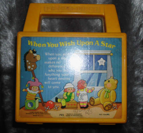 OLD FISHER PRICE RADIO TOY-WHEN YOU WISH APON A STAR