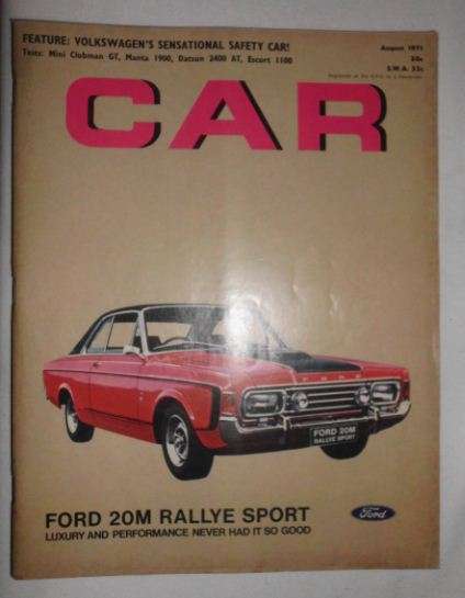 CAR MAGAZINE-AUGUST 1971-VINTAGE CARS