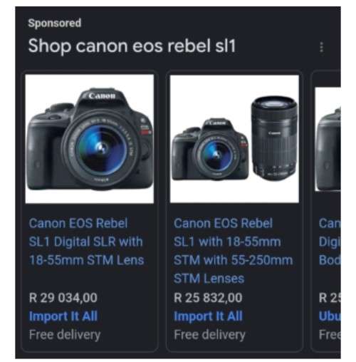 HIGH CLASS CANON EOS REBEL SL1 18MP RGB FILTER 18-55MM LENS