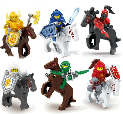 Nexo Nights minifigures on horses - set of 6