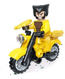 Wolverine on motorbike - Marvel minifigure