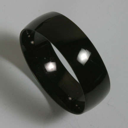 Comfortable Solid Black Stainless Steel Rings.