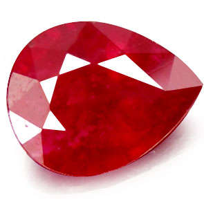 2.45ct Natural Pear cut Ruby