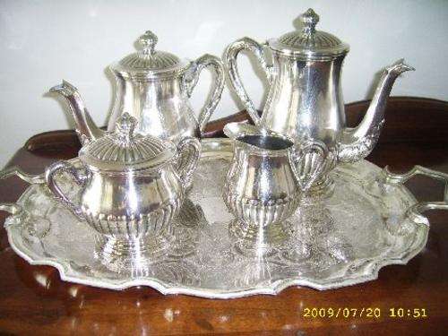 Silver plated 'Bellini' tea set made in Brazil - Mint