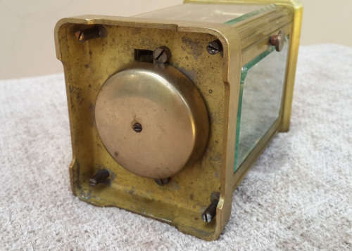 Stunning Brass and Beveled Glass Carriage Clock