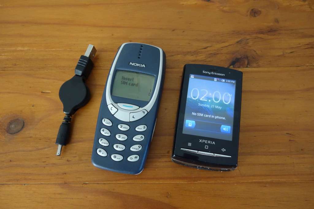 Two old cellphones