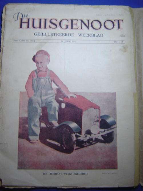 Vintage Huisgenoot magazine 28 July 1933 Photos springbok rugby 1st test series against Australia