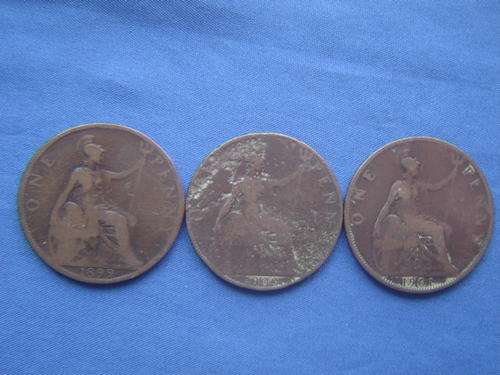 Boer War Era British 1d Penny 1899, 1900, 1901
