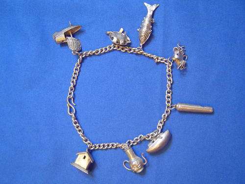 Silver Brazelet with charms
