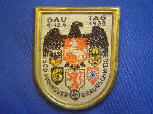 German badge with eagle and swastika 1938 Sud Hannover Braunschweis