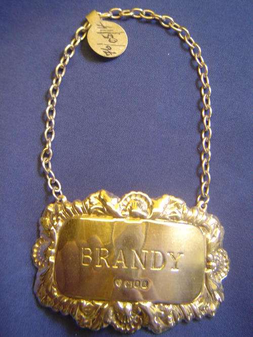 Hallmarked Silver Brandy Decanter Label