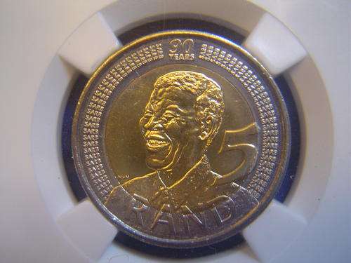 Mandela 90th Birthday MS66 R5 Coin