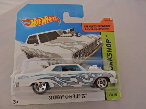 Hot Wheels 64 Chevy Chevrolet Chevelle SS Silver flames Like Matchbox