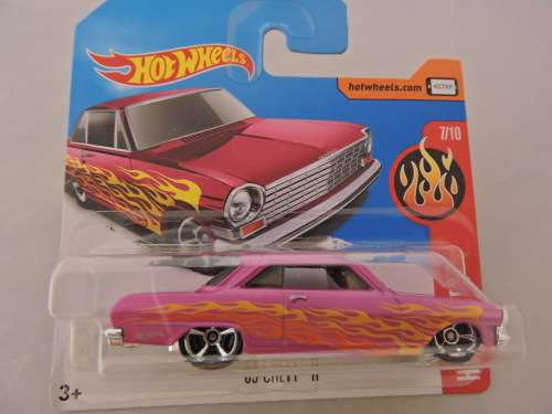 Hot Wheels 63 Chevy 11 Chevrolet  Pink Flames Like Matchbox