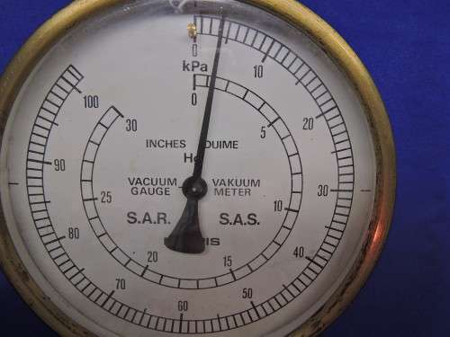 South African Railways Brass vacuum guage SAR  Ferris made