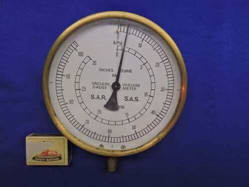 South African Railways Brass vacuum guage SAR  Ferris made