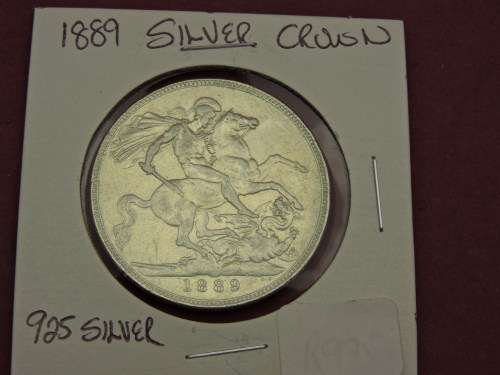 1889 Silver Crown coin Minimal wear on this coin.