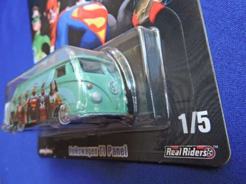 Hot Wheels Volkswagen VW  T1 Panel Van DC Comics Combi with Real Riders.