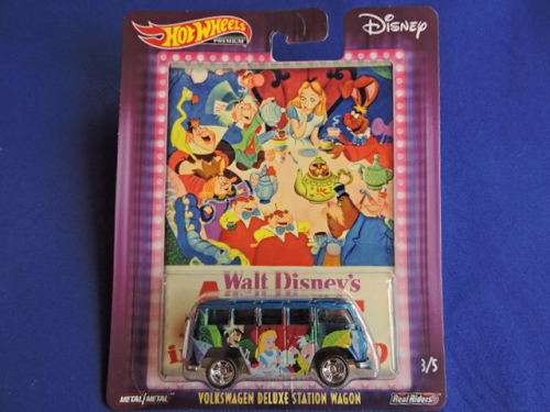 HotWheels Hot Wheels Volkswagen VW Delux Station Wagon Combi Walt Disney with Real Riders.