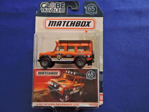 Matchbox LAND ROVER DEFENDER 110 Globe Travellers 65th Anniversary MIB.