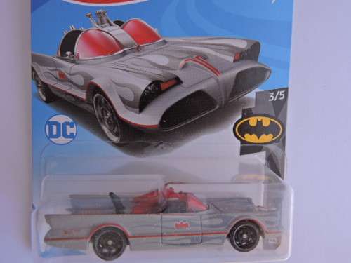 Hot Wheels BATMOBILE Batman TV Series MATT SILVER red windows .