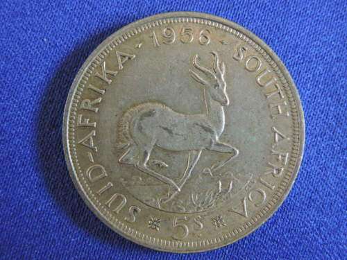 1956 5 SHILLING Low mintage South Africa silver crown COLLECTOR COIN