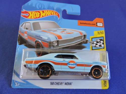 Hot Wheels Chevy Chevrolet NOVA Gulf colours..