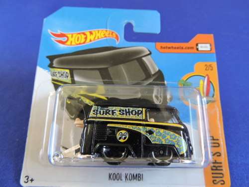 Hot Wheels Volkswagen VW Kool Kombi Surf Shop Black.