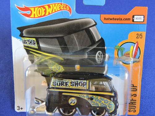 Hot Wheels Volkswagen VW Kool Kombi Surf Shop Black.
