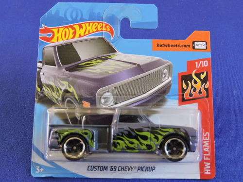 Hot Wheels CHEVROLET CHEVY Custom Pick Up Bakkie Purple with flames  # BAKKIE BONANZA #