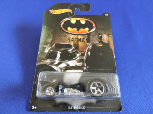 Hot Wheels BATMAN BATMOBILE 2/6 colour collector pictorial long card...