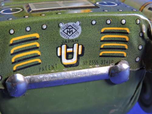 Vintage Japanese Tin Plate Toy Military M12 Tank Wind up and working #REDUCED TO SELL#