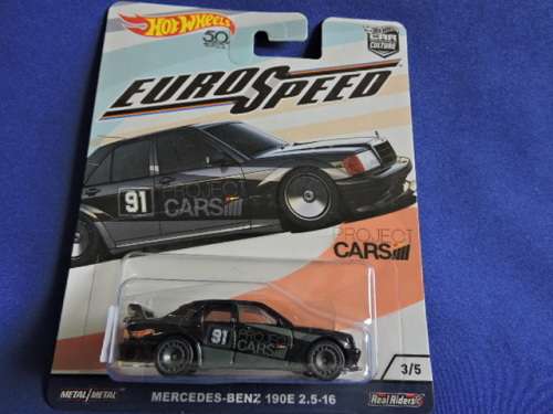 Hot Wheels Euro Speed MERCEDES BENZ 190E 2,5-16 Full metal with Real Riders ...