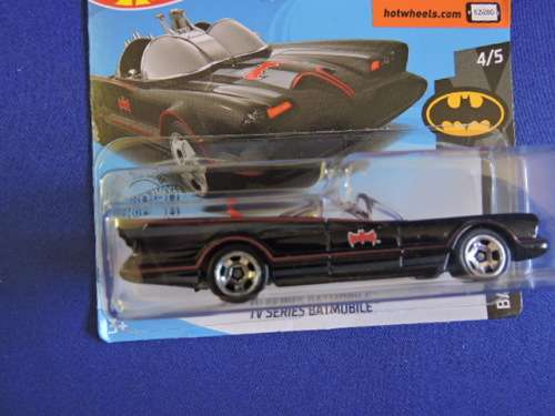 Hot Wheels TV SERIES BATMOBILE (Gloss black with BAT logo on bonnet).