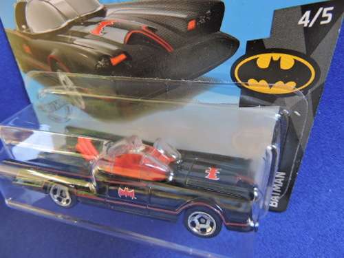 Hot Wheels TV SERIES BATMOBILE (Gloss black with BAT logo on bonnet).