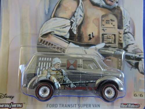 Hot Wheels FORD TRANSIT SUPER VAN  Star Wars (Bounty Hunter Series) Full metal with Real Riders ..
