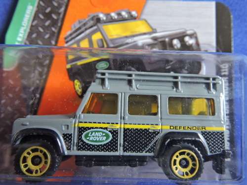 Matchbox Land Rover Defender 110 ( Grey yellow rims ) # BAKKIE BONANZA #..Like Hot Wheels