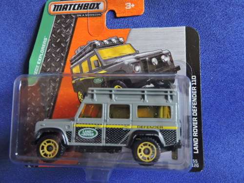 Matchbox Land Rover Defender 110 ( Grey yellow rims ) # BAKKIE BONANZA #..Like Hot Wheels