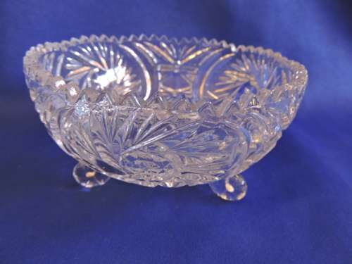 Beautiful Cut Glass Footed bowl