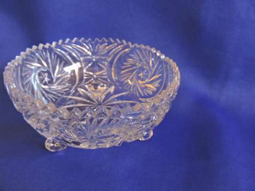 Beautiful Cut Glass Footed bowl
