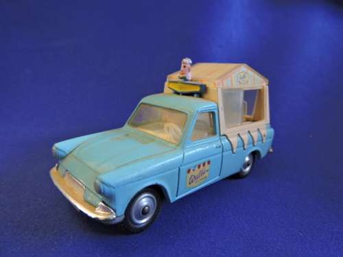 CORGI TOYS Ice Cream Van on FORD Thames but looks like an Anglia like Dinky Toys..