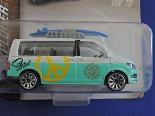 Majorette Volkswagen VW T6 Combi with surf board  Mint in blister pack like Hot Wheels..