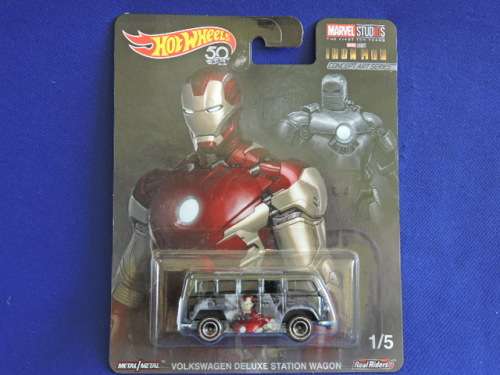 Hot Wheels Volkswagen VW Delux Stationwagon Kombi  MARVEL Iron Man full metal Real Riders..