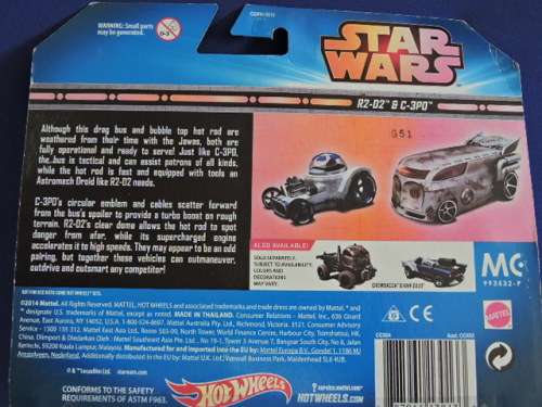 Hot Wheels Star Wars R2-D2 Hot Rod and C-3PO like VW Kombi Drag Bus ...