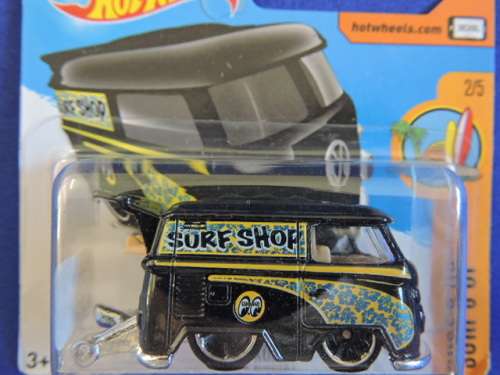Hot Wheels Volkswagen VW Kool Kombi ( Surf shop black ) Short Card.....