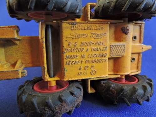 Matchbox Lesney Super Kings K-5 Muir Hill Tractor (Wide Rims and Tyres)..