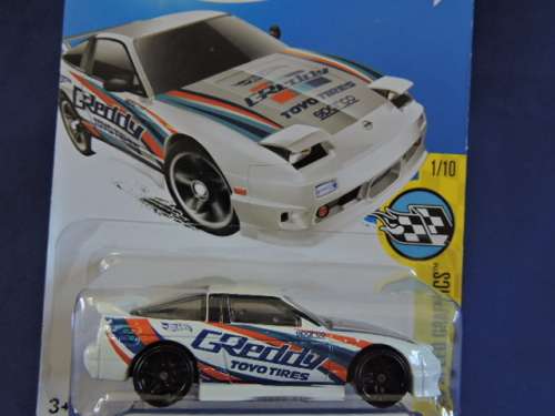 Hot Wheels NISSAN 180 SX Type X like Datsun ( White Reddy ) Long Card.