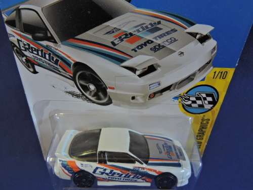 Hot Wheels NISSAN 180 SX Type X like Datsun ( White Reddy ) Long Card.