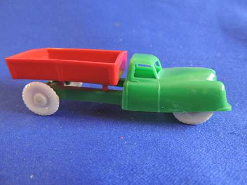 South African plastic toy truck. Not Dinky Corgi Matchbox or Hot Wheel (Green cab Red bin)