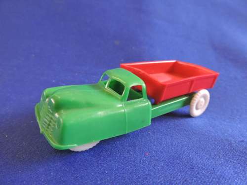South African plastic toy truck. Not Dinky Corgi Matchbox or Hot Wheel (Green cab Red bin)